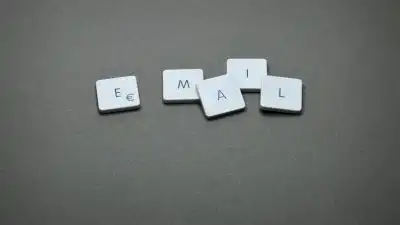 can you make $100 a day with affiliate marketing? 2 Close-up of the word 'email' formed with letter tiles on a gray surface.